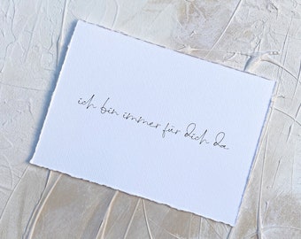 Ich bin immer für dich da freundschaft