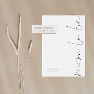 Mutterpasshülle | mom to be | personalisiert mit Namen & Geburtsdatum | deutscher Mutterpass | Geschenk Schwangerschaft | Schutzhülle
