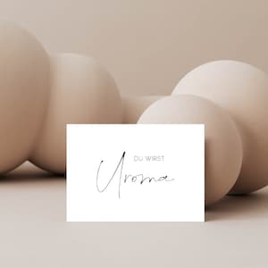 Karte | Du wirst.. | Uroma | Oma | Schwangerschaft verkünden | Überraschung | DIN A6 | strukturiertes Papier | Karte schwanger