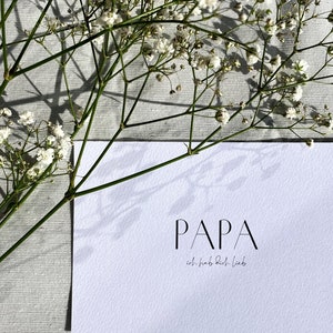 Karte | Papa ich hab dich lieb | Karte zum Vatertag | für den besten Papa | Geburtstagskarte Vater | Vatertagsgeschenk | schlichte Karte