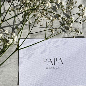 Karte | Papa du bist der Beste | Karte zum Vatertag | Vatertagsgeschenk | Geburtstagskarte Papa | schlichte Karte | Papa ist der Beste