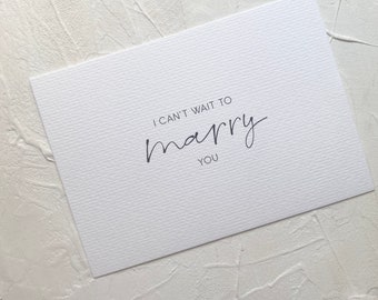Card can't wait to marry you | Card to groom bride to be
