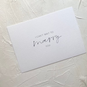 Karte can't wait to marry you | Karte an Bräutigam bride to be