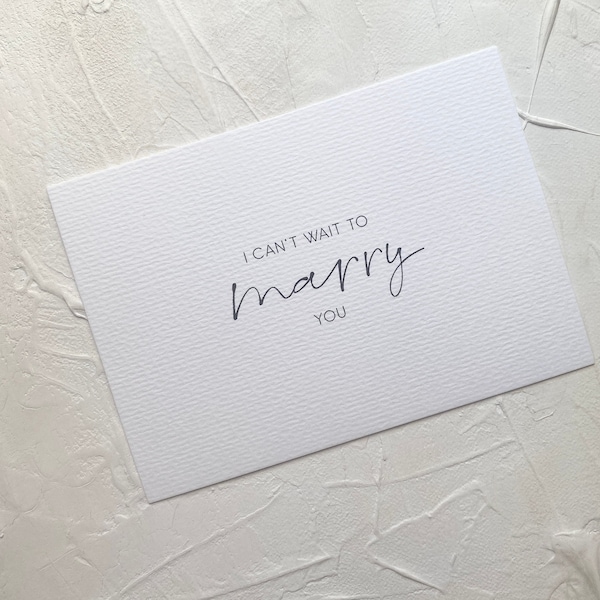 Karte can't wait to marry you | Karte an Bräutigam bride to be