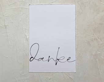 Karte | Danke | Dankeskarte | Dankeschön | Grußkarte Geschenkkarte | dankbar sein | Hochzeit | Hilfe | minimalistisches Design