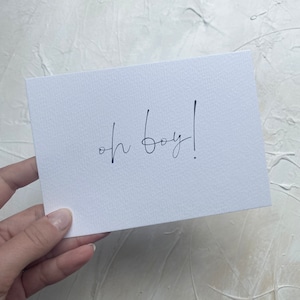 Karte zur Geburt Junge | oh Boy