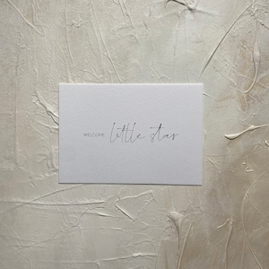 Karte zur Geburt | welcome little star