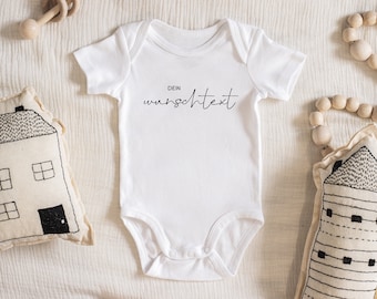 Babybody Baby Body Personalisiert Dein Wunschtext | Schwangerschaft verkünden Geschenk zur Geburt Babygeschenk Geburtsgeschenk Baby Geburt