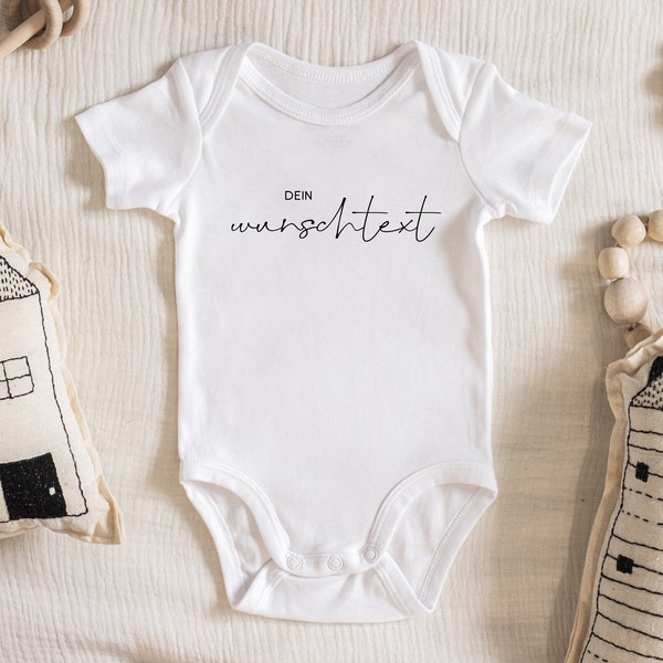 Babybody Baby Body Personalisiert Dein Wunschtext | Schwangerschaft verkünden Geschenk zur Geburt Babygeschenk Geburtsgeschenk Baby Geburt