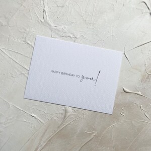 Geburtstagskarten Happy Birthday to You | Geburtstagskarte modern | Postkarte oder Klappkarte