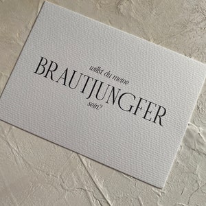 Karte Brautjungfer fragen | Geschenk Brautjungfer Karte