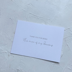 Karte the man of my dreams | Karte an Bräutigam am Hochzeitstag | für meinen Ehemann Traummann Liebe meines Lebens Valentinstag Jahrestag