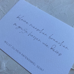 Patenonkel fragen Karte