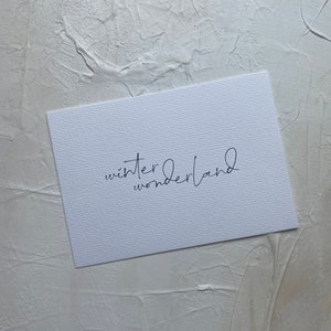 Weihnachtskarte Spruch Winter Wonderland Weihnachtspost Weihnachtszeit Adventszeit