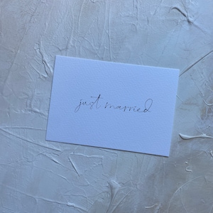 Karte just married | Postkarte Klappkarte