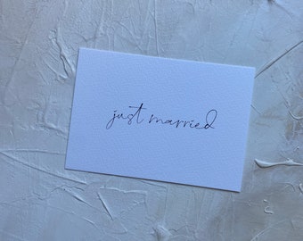 Karte just married | Postkarte Klappkarte