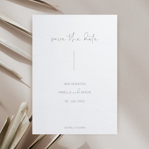 Save the date card modern