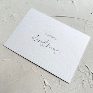 Weihnachtskarte wonderful Christmas | Postkarte Klappkarte