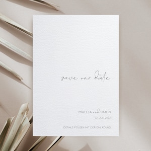 Save the Date cards minimalist