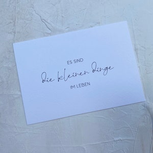 Karte die kleinen Dinge im Leben