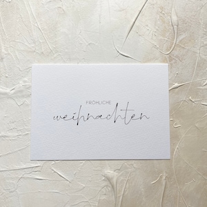 Karte | fröhliche Weihnachten | Weihnachtskarte modern | Postkarte Weihnachten | Weihnachtsgeschenk | Weihnachtsgrüße | Karte schlicht edel