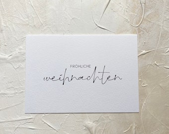 Karte | fröhliche Weihnachten | Weihnachtskarte modern | Postkarte Weihnachten | Weihnachtsgeschenk | Weihnachtsgrüße | Karte schlicht edel