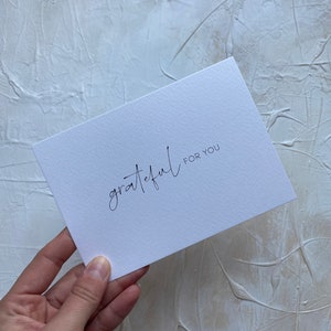 Karte grateful for you Dankbarkeit