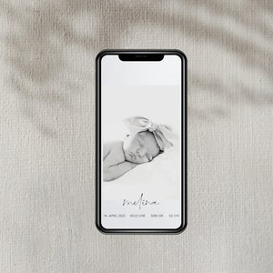 Geburtsanzeige Geburtskarte digital personalisierbar | ONE