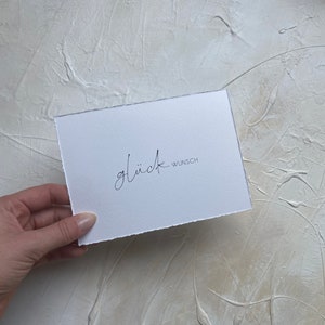 Karte Glückwunsch Glückwunschkarte schlicht