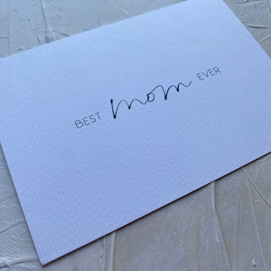 Karte Muttertag Best Mom ever | Klappkarte Postkarte