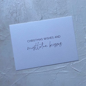 Karte Weihnachten Sprüche | Christmaswishes and Mistletoe Kisses | Postkarte