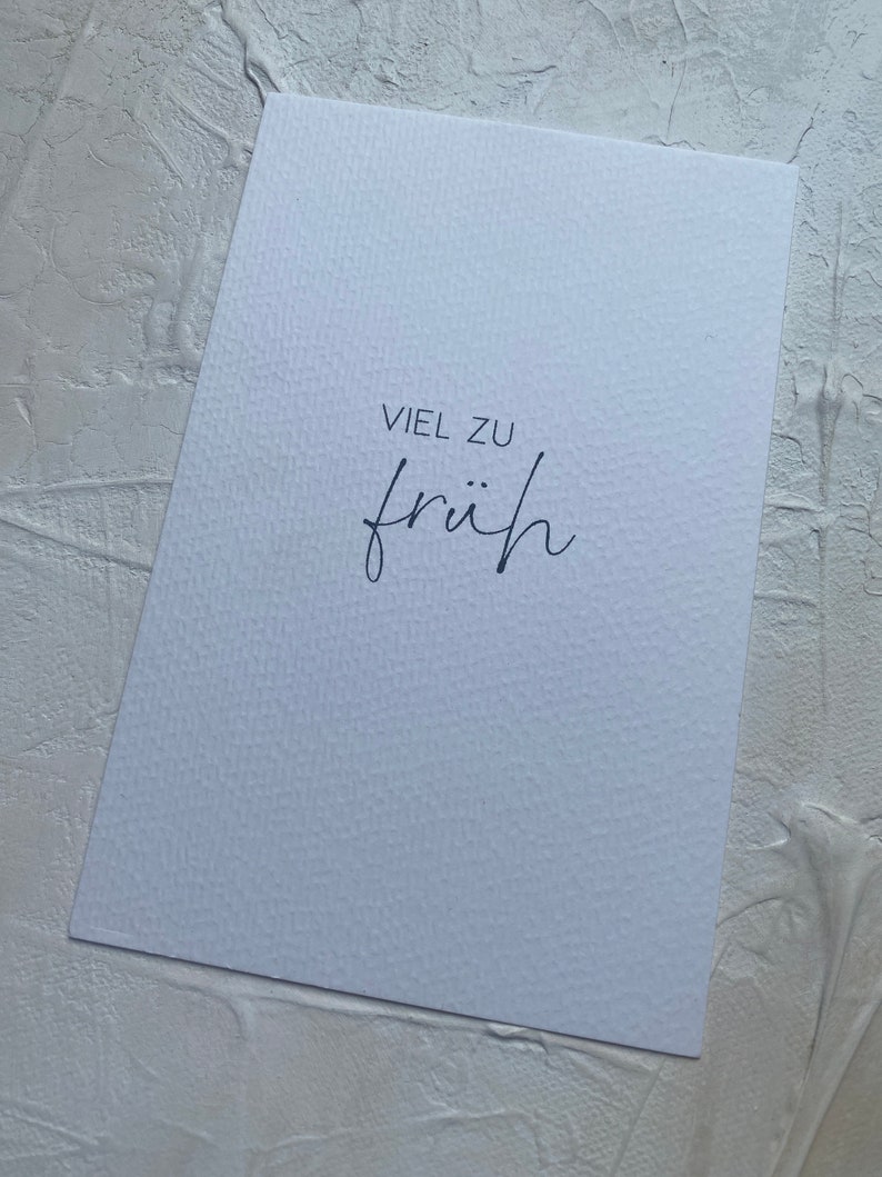 Trauerkarte Beileidskarte Karte Trauer Viel zu früh Etsy.de