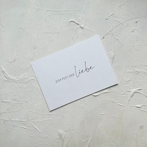 Karte | fröhliche Weihnachten | Zum Fest der Liebe | Postkarte Weihnachten | Weihnachtsgeschenk | Weihnachtsgrüße | schlicht edel modern