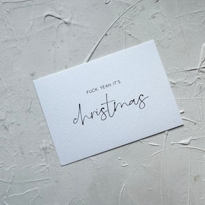 Weihnachtskarte Fuck Yeah it's Christmas | Karte Weihnachten modern | Postkarte Weihnachten | Weihnachtsgeschenk | Weihnachtsgrüße