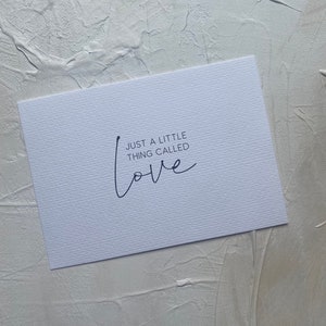 Karte Liebe Hochzeit Hochzeitskarte just a little Thing called Love
