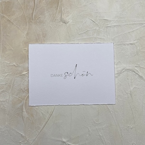 Karte Dankeschön Dankeskarte Dankeschön Grußkarte Geschenkkarte dankbar sein Hochzeit Hilfe minimalistisches Design Bild 1