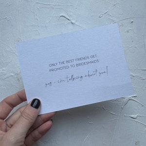 Karte Brautjungfer fragen | Brautjungfer Proposal | Geschenk Brautjungfer | Postkarte Spruch