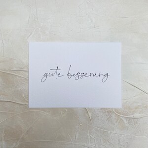 Karte | gute Besserung | Karte Aufmunterung | Gesundheit | Gute Besserung Geschenk Mann | Geschenk Freundin | handgemacht | Postkarte edel