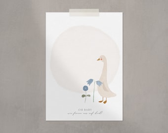 Guestbook poster baby shower baby shower decoration games GOOSE