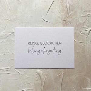 Karte | kling Glöckchen klingelingeling | Karte zu Weihnachten | Weihnachtsgrüße | Weihnachtskarte mit Umschlag | Postkarte | Geschenkidee