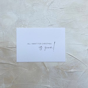 Karte | All i want for Christmas is you! | Weihnachtskarte | Postkarte Weihnachten | Geschenkidee | Weihnachtsgeschenk | Weihnachtsgrüße