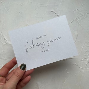 Happy new Year! Karte | Postkarte Silvester Glad This f*cking year is over