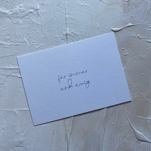 Postkarte für immer und ewig