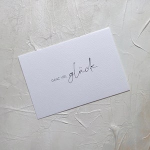 Karte Viel Glück | Ganz viel Glück | Glücksbringer Mutmacher