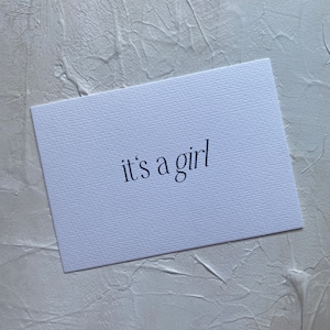 Karte Baby Geschlecht Verkünden Mädchen | It's a Girl