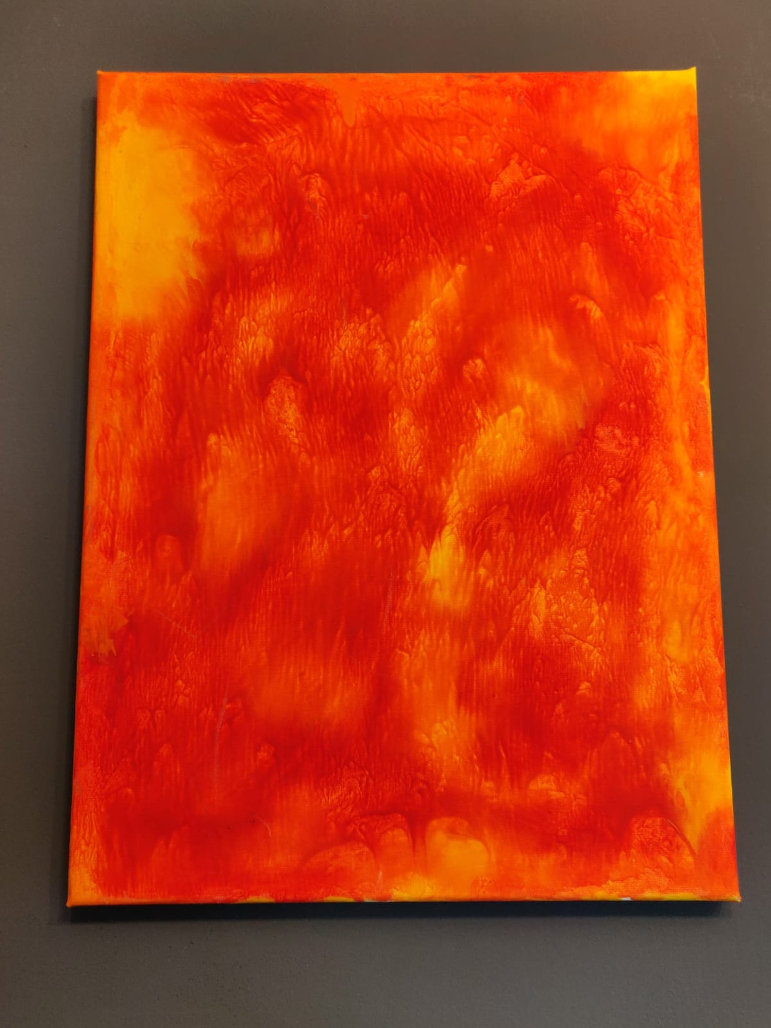 Orange Red and Yellow Sunset Abstract Canvas Painting | Etsy