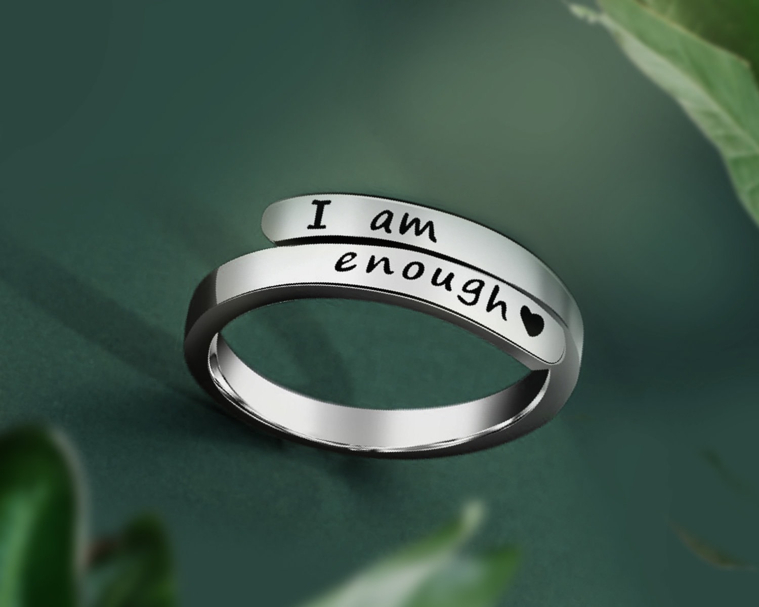 I Am Enough Affirmation Ring Encouragement Gift Inspirational Ring Personalized Ring Motivational Gift Encouragement