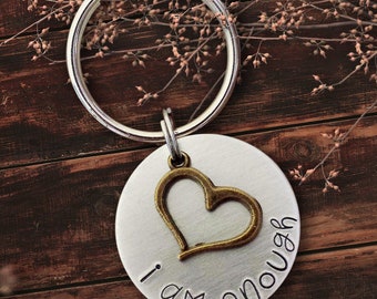 I Am Enough Keychain
