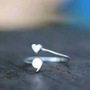 Semicolon Heart Ring, Mental Health Awareness, Semicolon, Suicide Awareness, Survivor Ring, Inspirational Jewelry