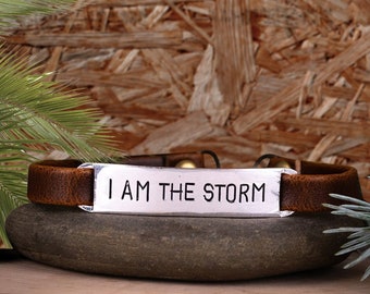 I Am the Storm Quote Bracelet Fate Whispers to the Warrior - Etsy